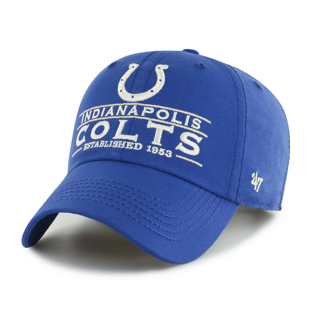 Casquette réglable '47 Royal Indianapolis Colts Vernon Clean Up pour hommes