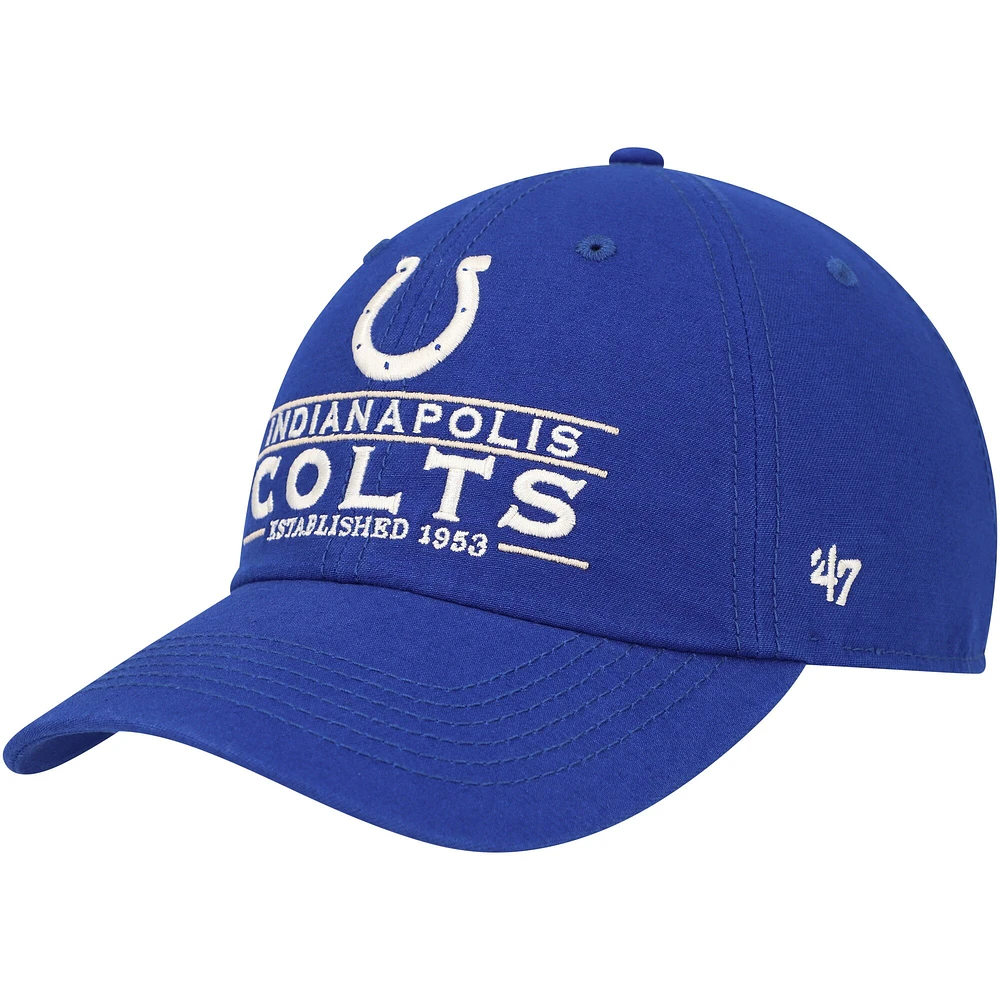 Casquette réglable '47 Royal Indianapolis Colts Vernon Clean Up pour homme