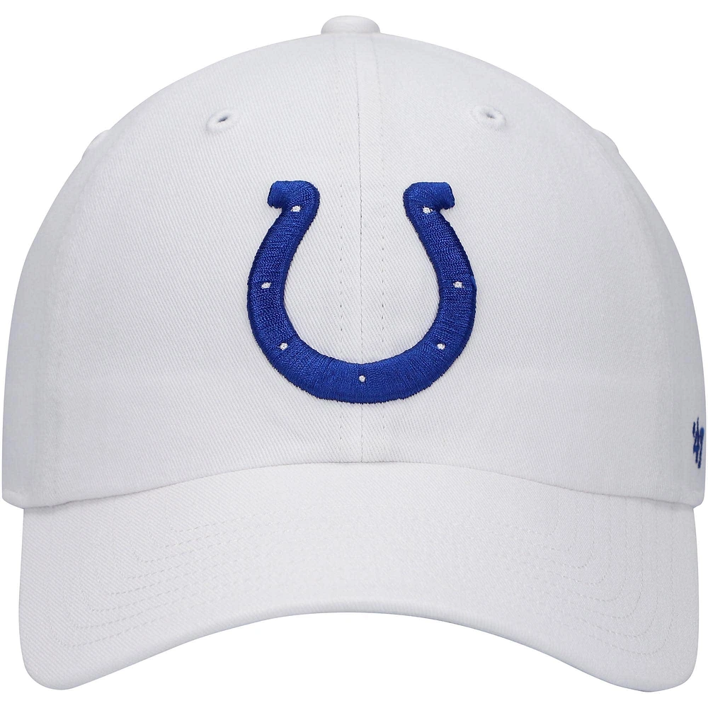 Men's '47 White Indianapolis Colts Clean Up Adjustable Hat