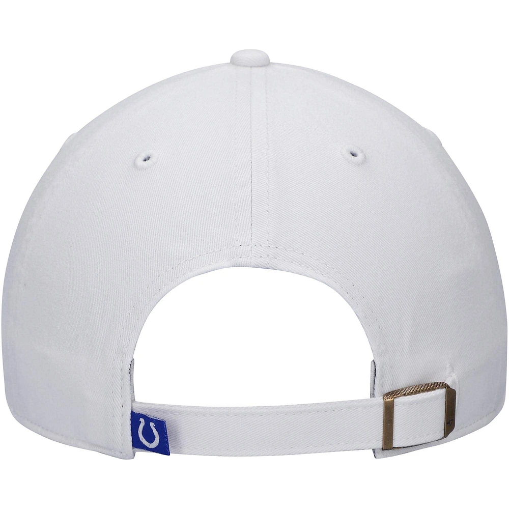 Casquette réglable Clean Up Indianapolis Colts '47 blanche pour homme