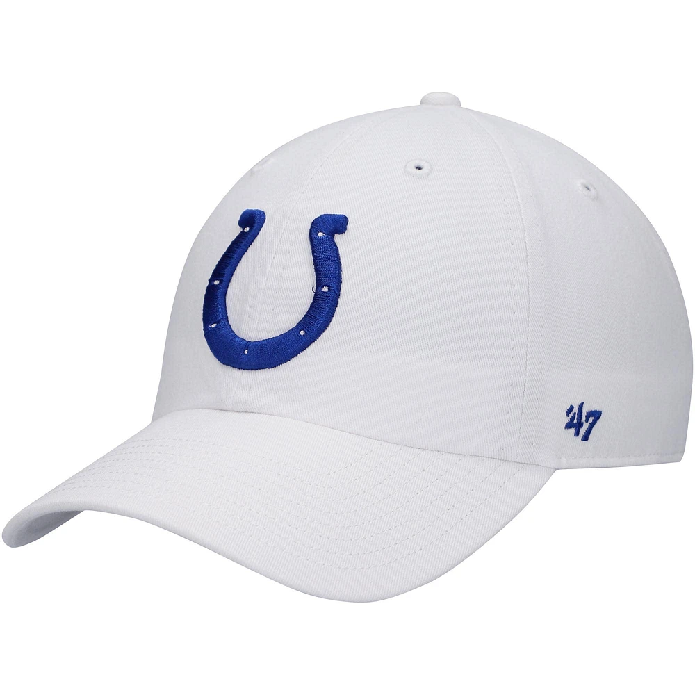 Casquette réglable Clean Up Indianapolis Colts '47 blanche pour homme