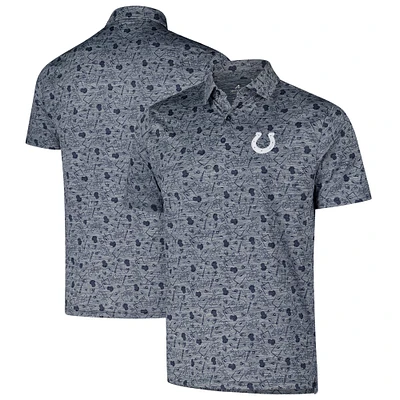 Polo Relentless Antigua Heather Navy pour homme des Indianapolis Colts