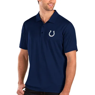 Indianapolis Colts Antigua Metallic Logo Nova Polo - White/Gray