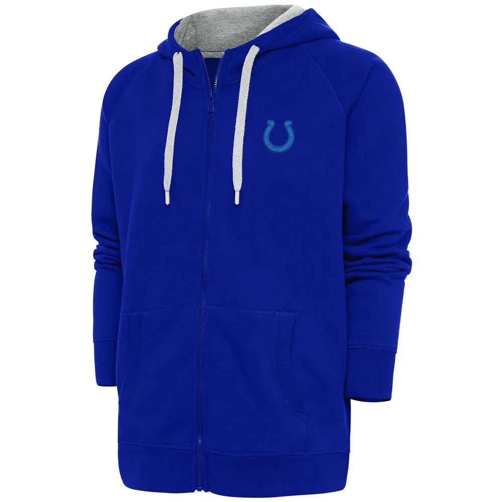 Men's '47 Royal Indianapolis Colts Box Out Headline Pullover Hoodie