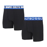 Concepts Sport Indianapolis Colts Lot de deux boxers en tricot pour hommes