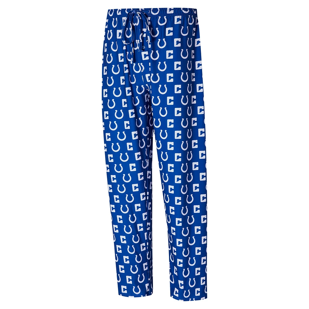 Pantalon en tricot Concepts Sport Royal Indianapolis Colts Record pour hommes
