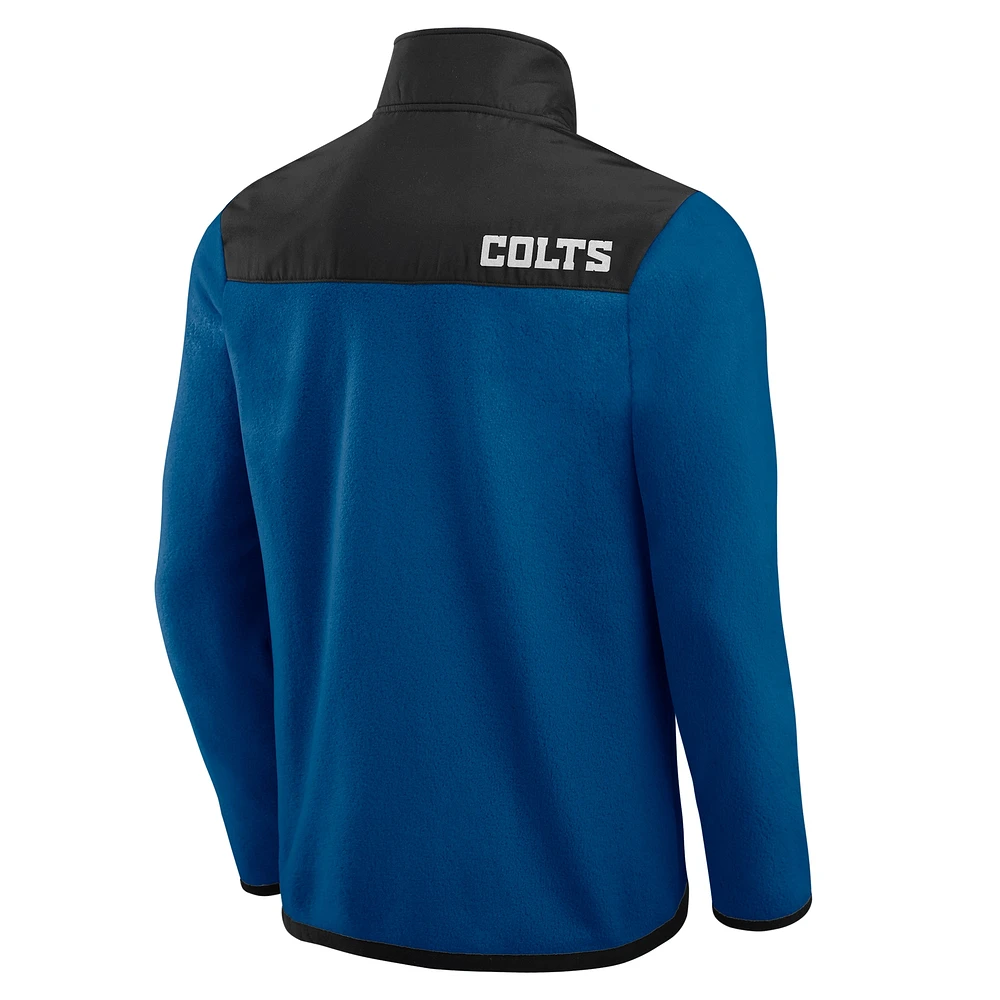 Veste polaire à fermeture éclair intégrale color block pour homme de la collection Darius Rucker Fanatics Royal Indianapolis Colts