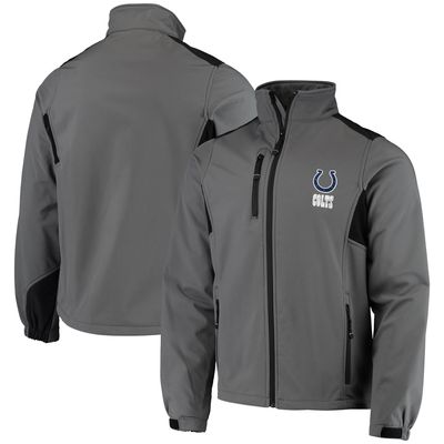 Men's Dunbrooke Charcoal Indianapolis Colts Circle Softshell Fleece Full-Zip Jacket