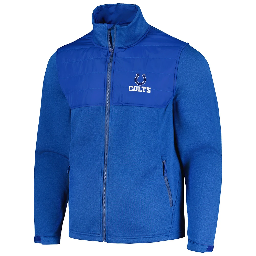 Dunbrooke Heather Royal Indianapolis Colts Explorer Tech Veste entièrement zippée pour homme