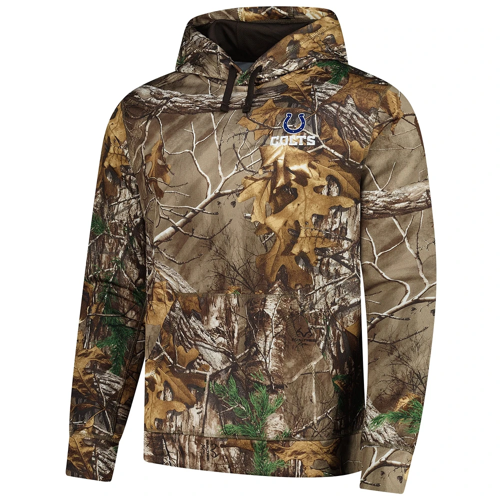 Sweat à capuche Dunbrooke Realtree Camo Indianapolis Colts Circle Champion Tech Fleece pour homme