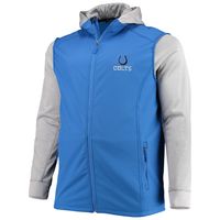 Men's Dunbrooke Royal/Gray Indianapolis Colts Big & Tall Alpha Full-Zip Hoodie Jacket