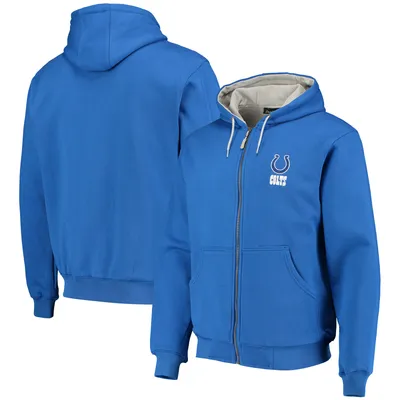 Indianapolis Colts Dunbrooke Craftsman Thermal-Lined Full-Zip Hoodie - Royal