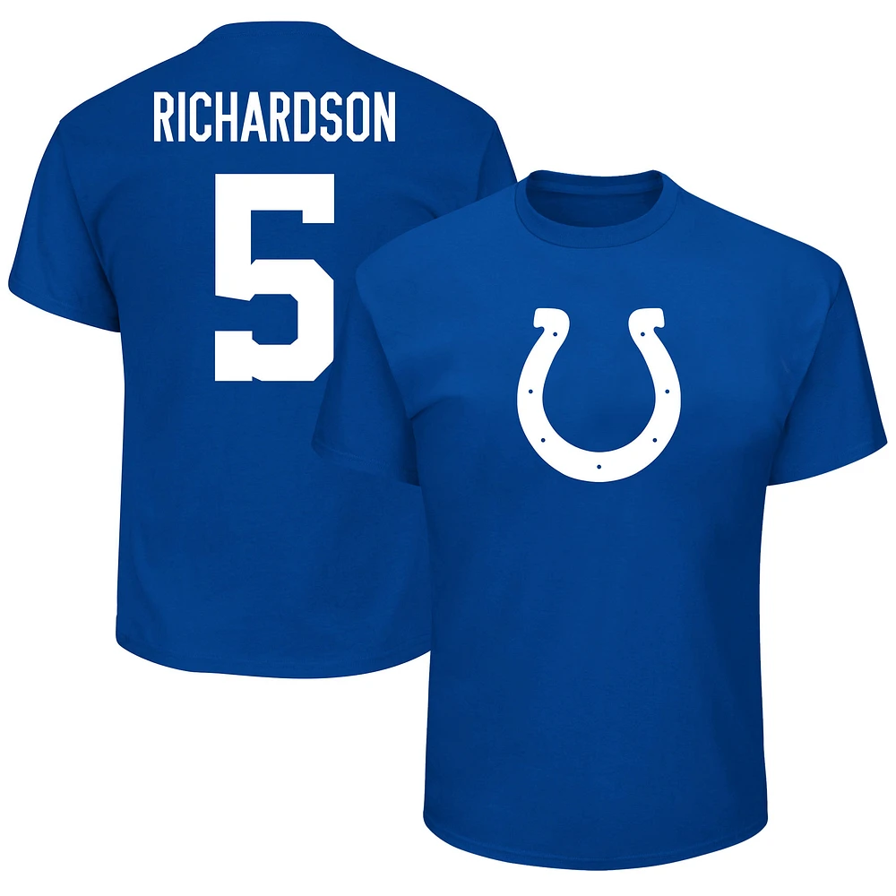 Fanatics pour hommes Anthony Richardson Royal Indianapolis Colts T-shirt avec nom et numéro de joueur grand