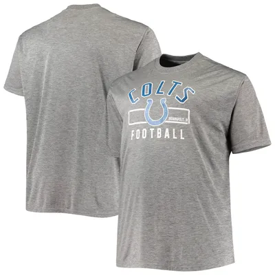 Men's Fanatics Branded Heathered Gray Indianapolis Colts Big & Tall Practice Long Sleeve T-Shirt