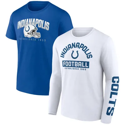 Men's Fanatics Branded Royal Los Angeles Rams Second Wind Raglan V-Neck T-Shirt