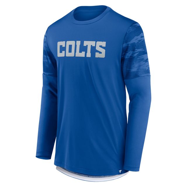 Women's Indianapolis Colts Royal/White Short & Long Sleeve T-Shirt