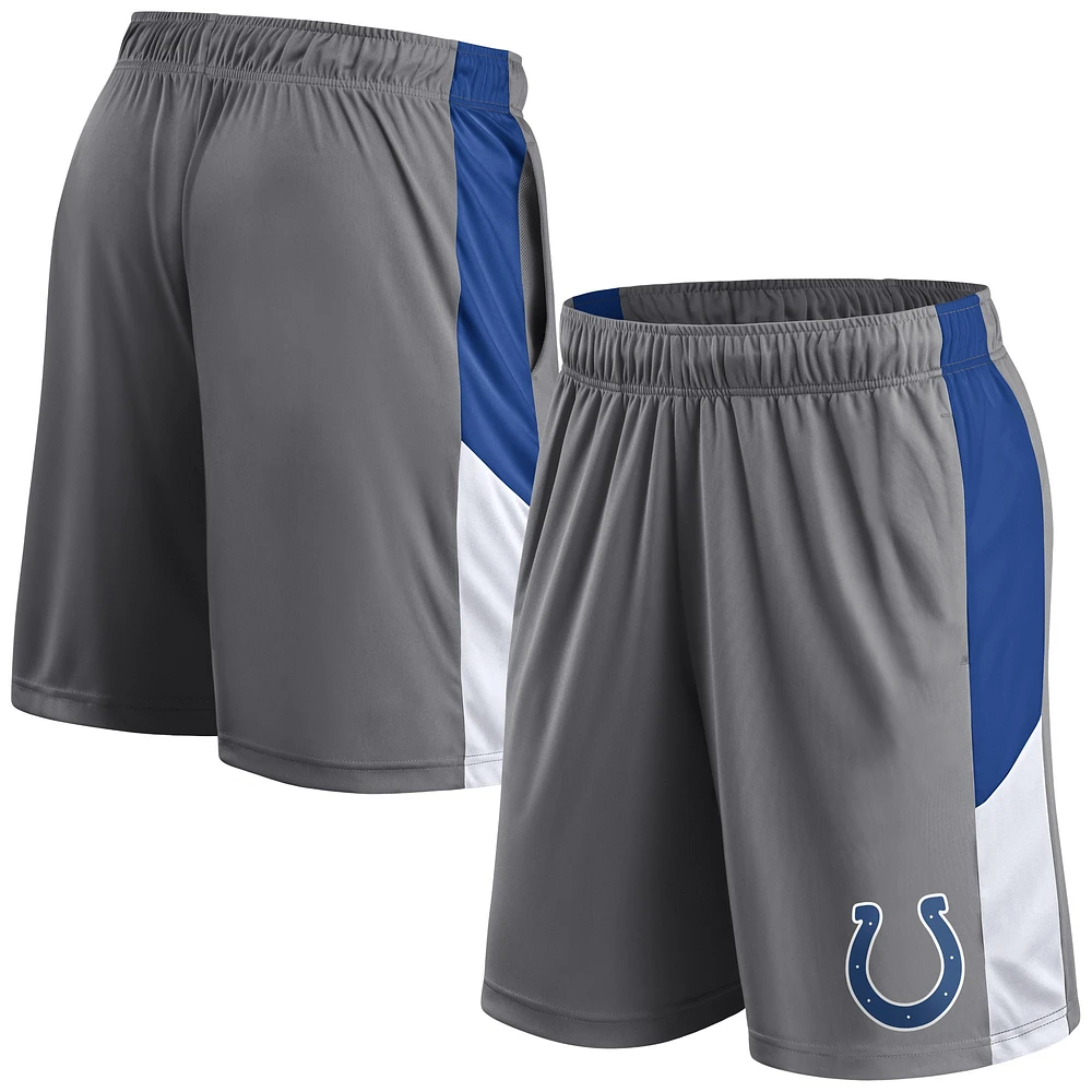 Short d'équipe Fanatics gris Indianapolis Colts Big & Tall pour hommes