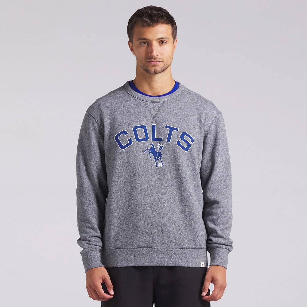 Men's Fanatics  Heather Gray Indianapolis Colts Loop Terry Pullover Sweatshirt