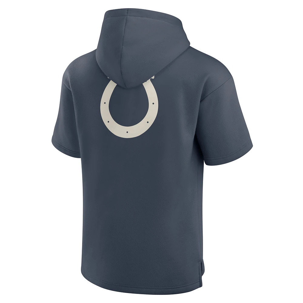 Sweat à capuche manches courtes bleu marine pour homme, motif « Indianapolis Colts Elements Future Ground »