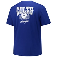 T-shirt rétro avec logo fanatiques Royal Indianapolis Colts pour hommes, de grande taille