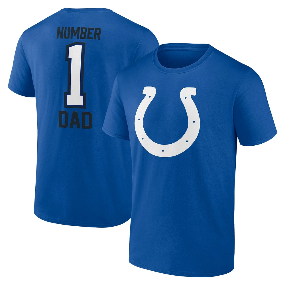 T-shirt de la fête des pères Fanatics Royal Indianapolis Colts pour hommes