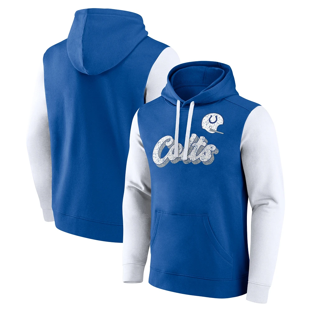 Sweat à capuche en polaire Fanatics Royal Indianapolis Colts pour hommes