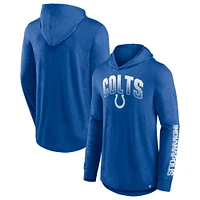 T-shirt à capuche manches longues Fanatics Royal Indianapolis Colts Front Runner pour hommes