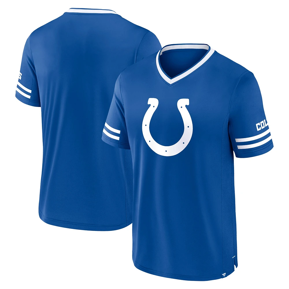 T-shirt empilable à rayures Fanatics Royal Indianapolis Colts pour hommes