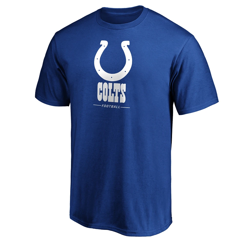 T-shirt avec logo Fanatics Royal Indianapolis Colts Team Lockup pour hommes