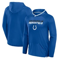 Men's Fanatics Royal Indianapolis Colts Transitional Defender Hoodie Long Sleeve T-Shirt