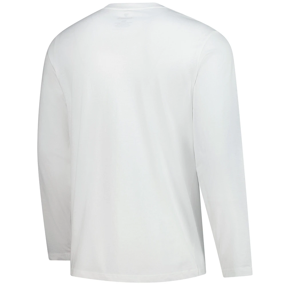 T-shirt à manches longues Fanatics pour hommes, blanc, Indianapolis Colts