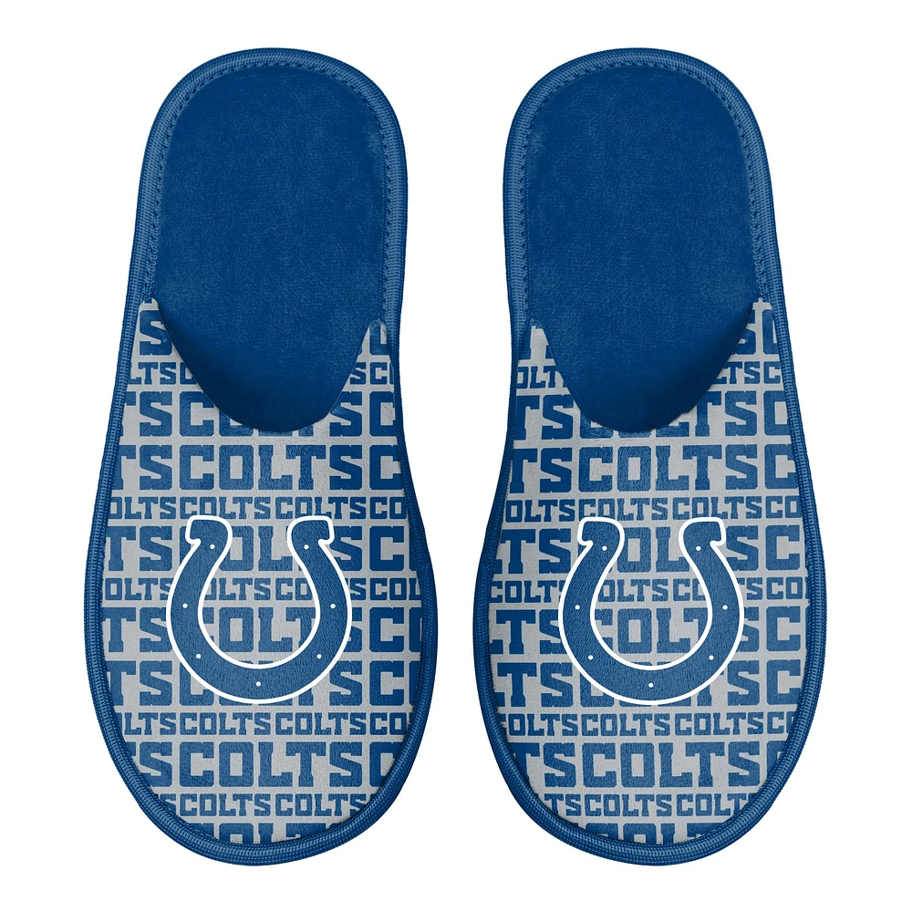 Men's FOCO Indianapolis Colts Scuff Logo Slide Slippers