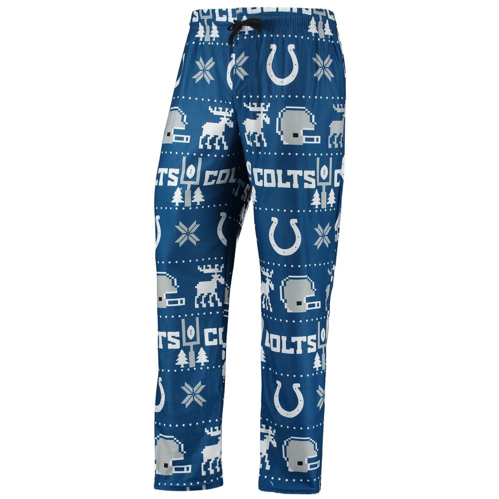 Men's FOCO Royal Indianapolis Colts Wordmark Ugly - Pajama Set