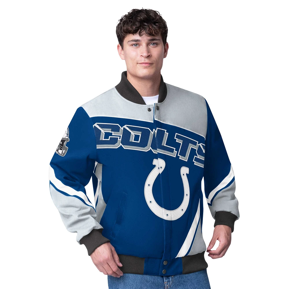 Veste à boutons-pression G-III Extreme Royal Indianapolis Colts Maximum Racing pour homme