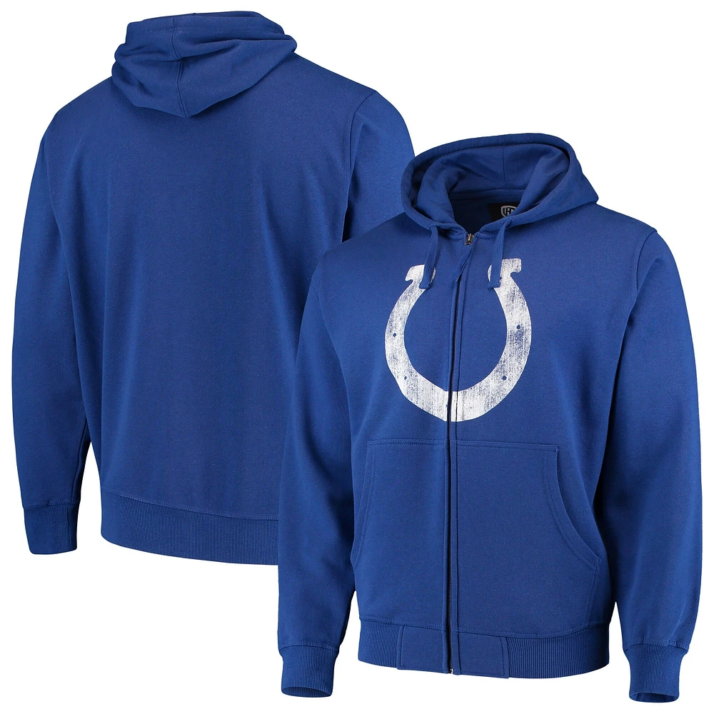 Sweat à capuche entièrement zippé G-III Sports by Carl Banks Royal Indianapolis Colts pour homme