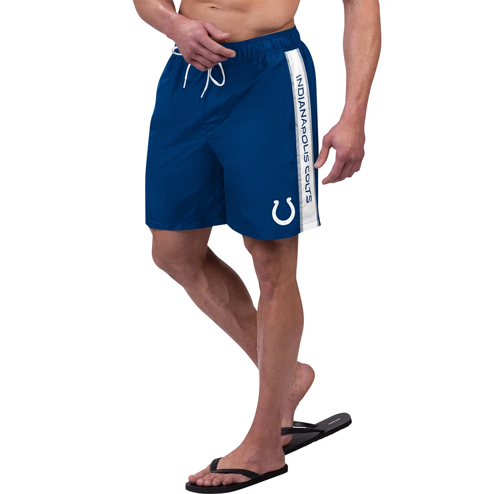 Short de bain G-III Sports by Carl Banks Royal Indianapolis Colts Streamline Volley pour hommes