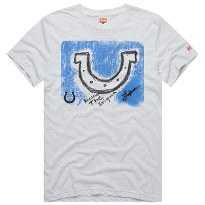 T-shirt à trois mélanges de peinture hommage Laiatu Latu Ash des Indianapolis Colts Rookie Paint pour hommes