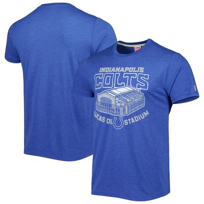 Men's Homage Royal Indianapolis Colts Stadium Tri-Blend T-Shirt