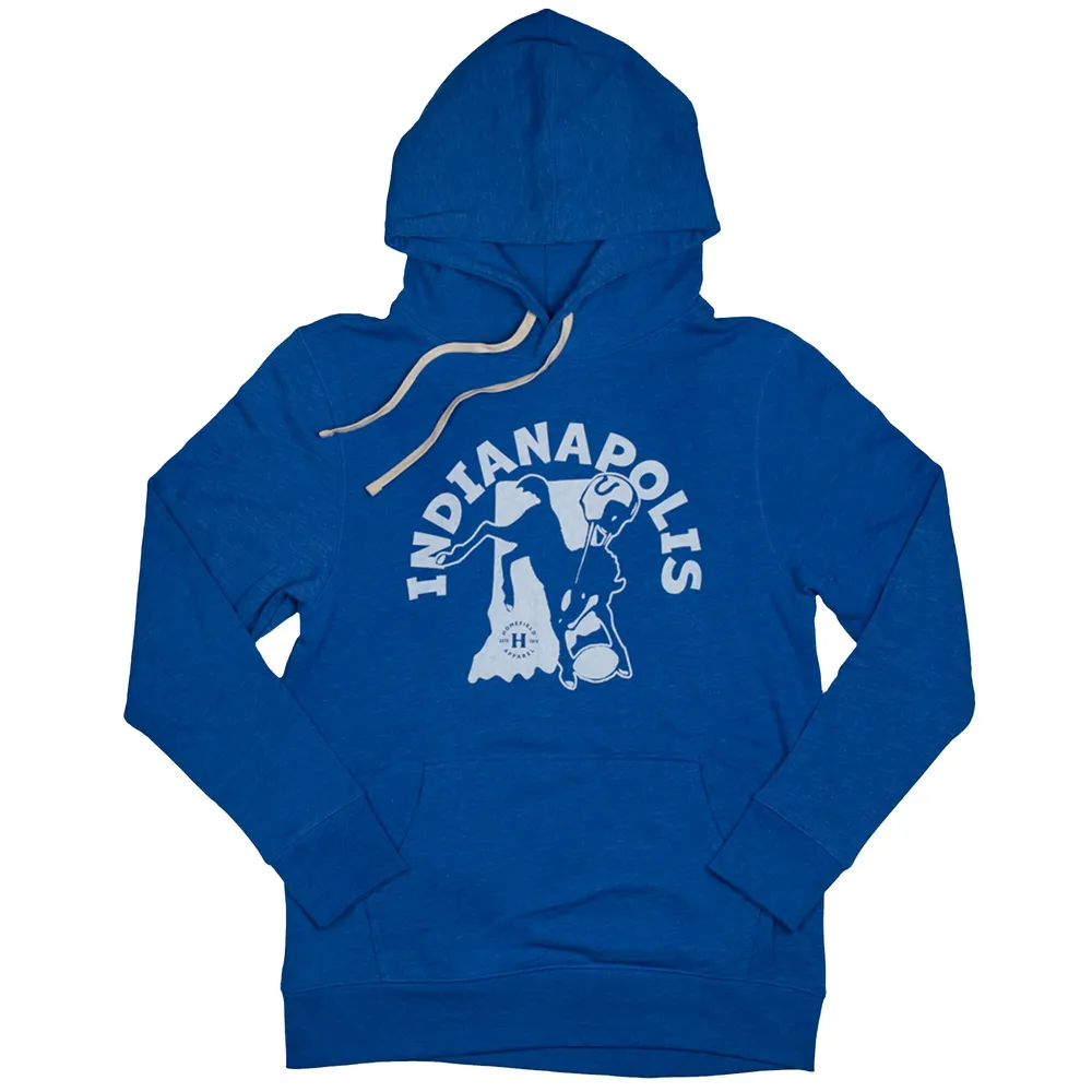 Youth Royal/Heathered Gray Indianapolis Colts Fan Flare Pullover