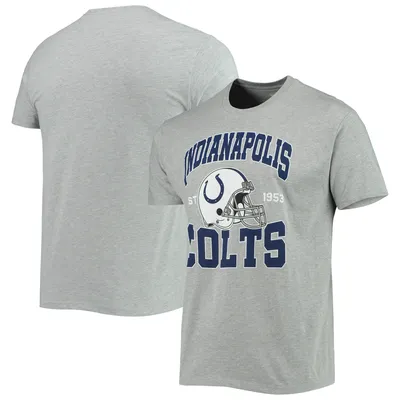 Indianapolis Colts Junk Food Helmet T-Shirt - Heathered Gray