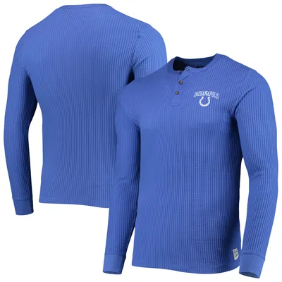 Indianapolis Colts Junk Food Thermal Henley Long Sleeve T-Shirt - Royal
