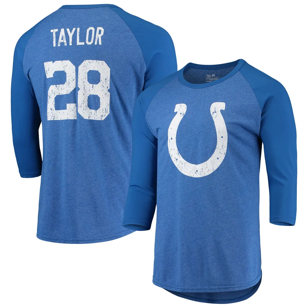 Lids Jonathan Taylor Indianapolis Colts Majestic Threads Name & Number Team  Colorway Tri-Blend 3/4 Raglan Sleeve Player T-Shirt - Royal