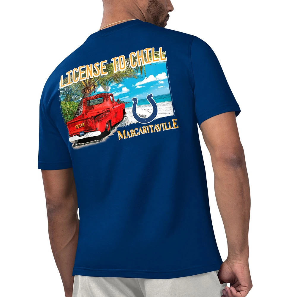 Men's Margaritaville Royal Indianapolis Colts Licensed to Chill T-Shirt