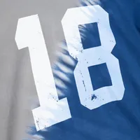 Men's Mitchell & Ness Peyton Manning Royal/Gray Indianapolis Colts Retired Player Name Number Diagonal Tie-Dye - V-Neck T-Shirt