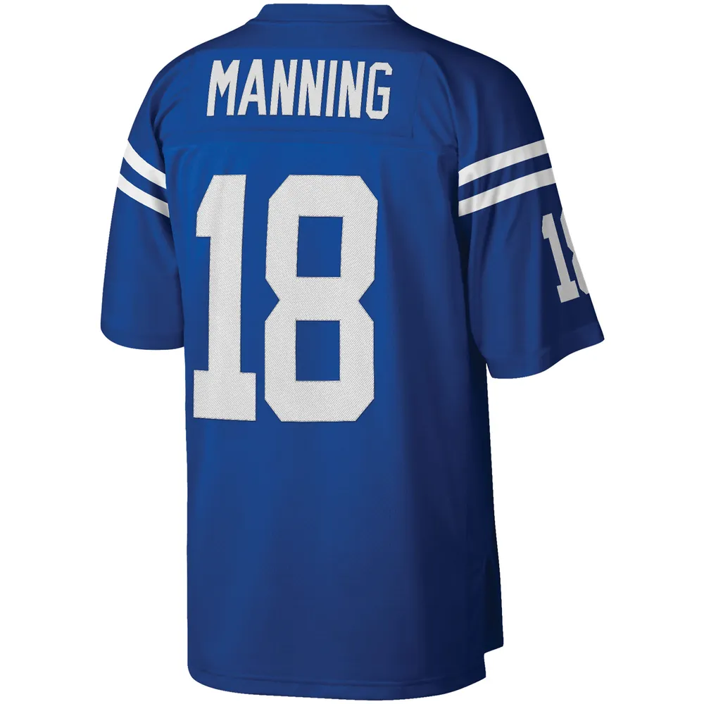 Mitchell & Ness Peyton Manning Royal Indianapolis Colts Big Tall 1998 Réplique du joueur retraité pour homme