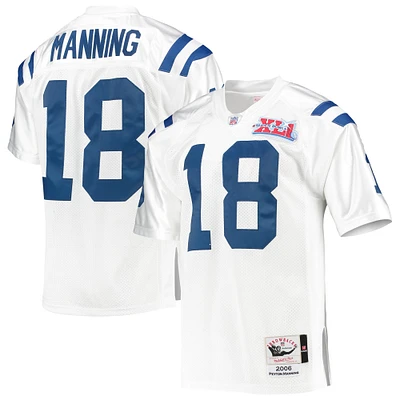 Maillot de joueur retraité authentique Mitchell & Ness Peyton Manning des Indianapolis Colts 2006 pour hommes