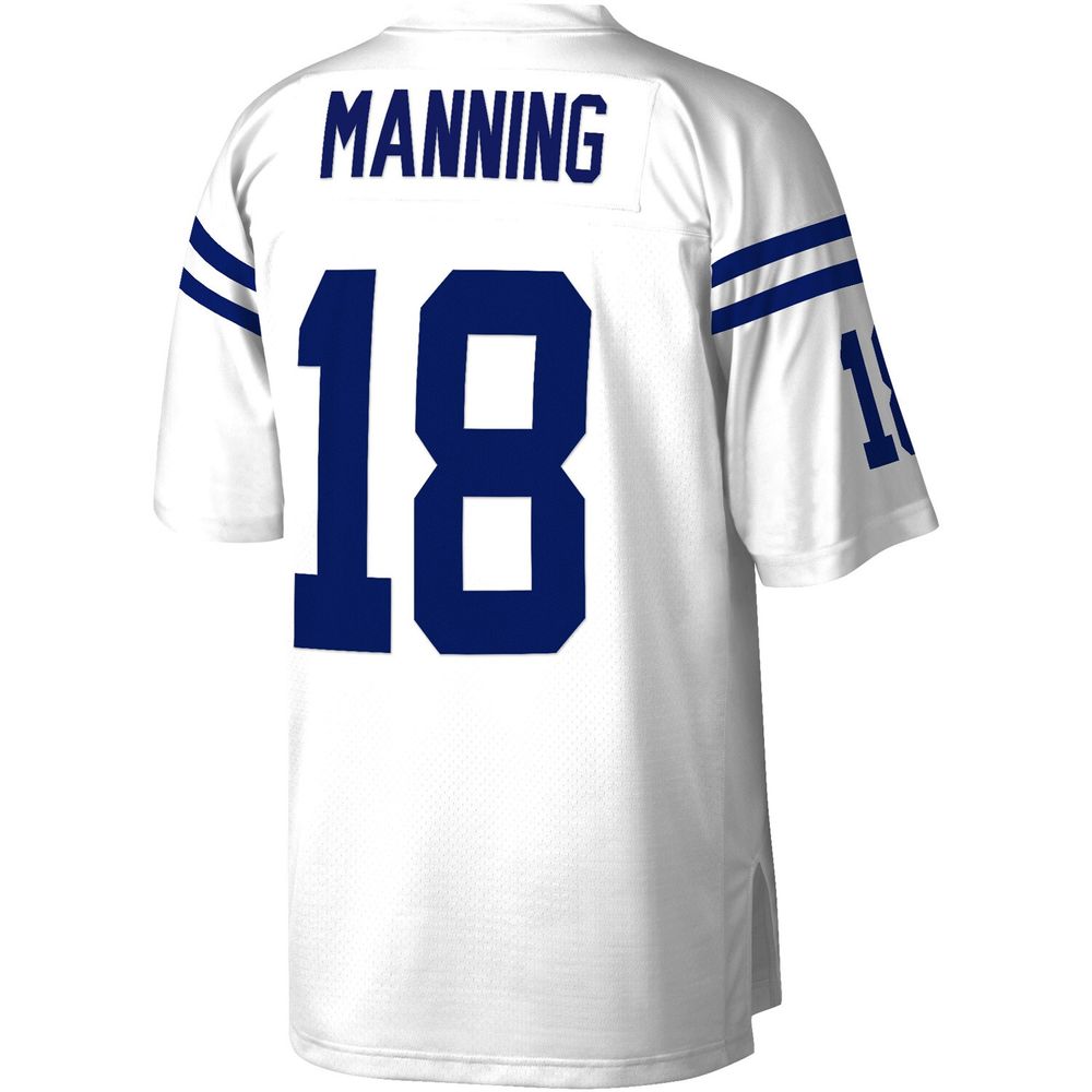 Men's Mitchell & Ness Peyton Manning White Indianapolis Colts Retired Player Replica - Jersey