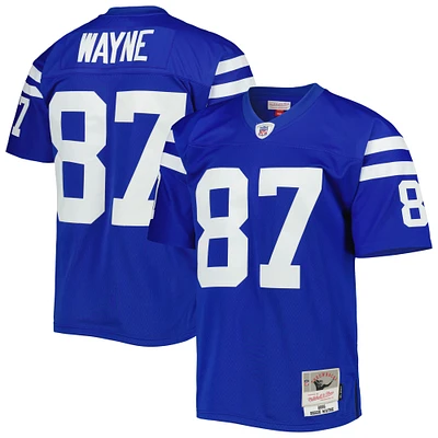 Maillot réplique Mitchell & Ness Reggie Wayne Royal Indianapolis Colts Legacy pour hommes