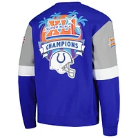 Chandail pour homme Mitchell & Ness Royal Indianapolis Colts Gridiron Classics Allover 3.0