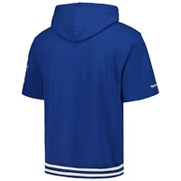 Chandail à capuchon manches courtes d'avant-match Mitchell & Ness Royal Indianapolis Colts pour homme